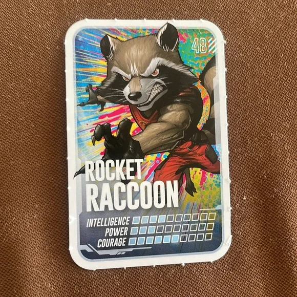 Marvel Collectors Card #48 - ROCKET RACCOON - Picture 3 of 3